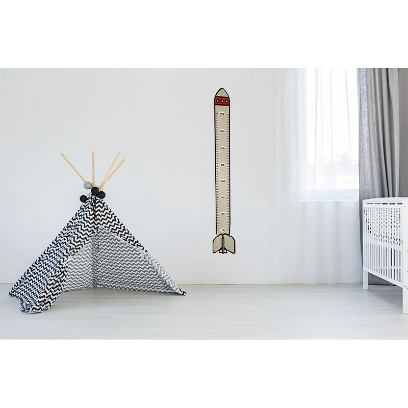 Höjdmätare för barn - raket - 15 x 100 cm