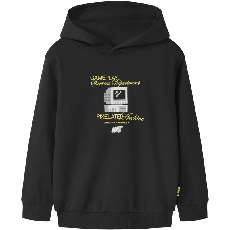 Name It Black Nkmlars Ls Nreg Sweat Wh Bru