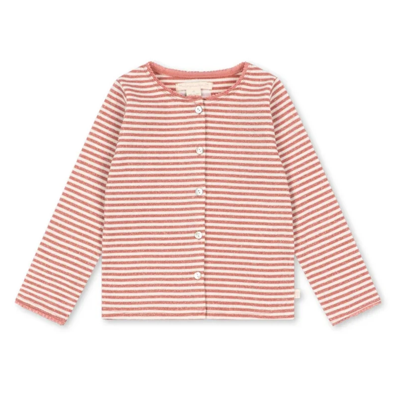 Roli cardigan, Rose Cream Stripe