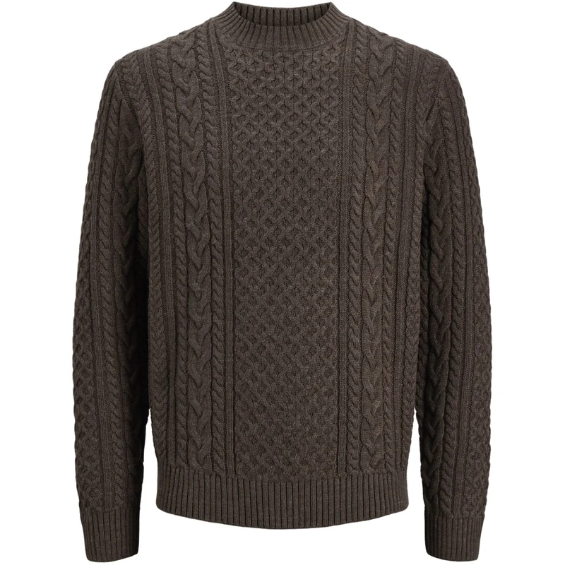 Jack & Jones Junior Ganache Melange Jprblucallum Cable Strikk Crew Neck Jnr