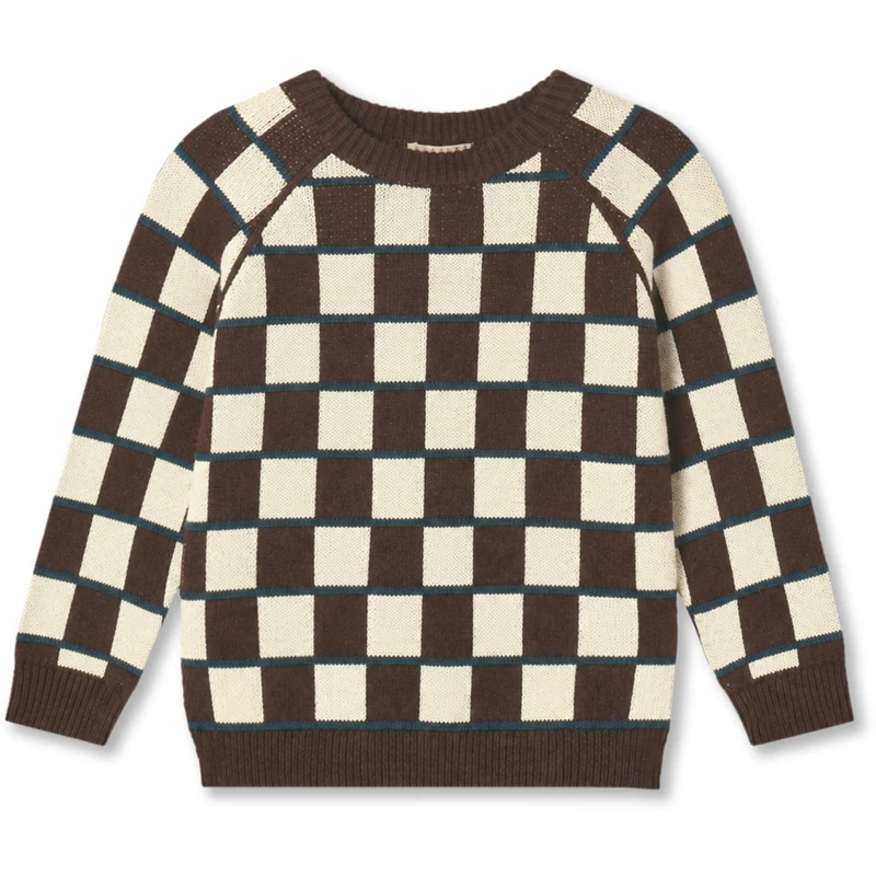Fliink Sandshell / Coffee Bean Nova Check Pullover
