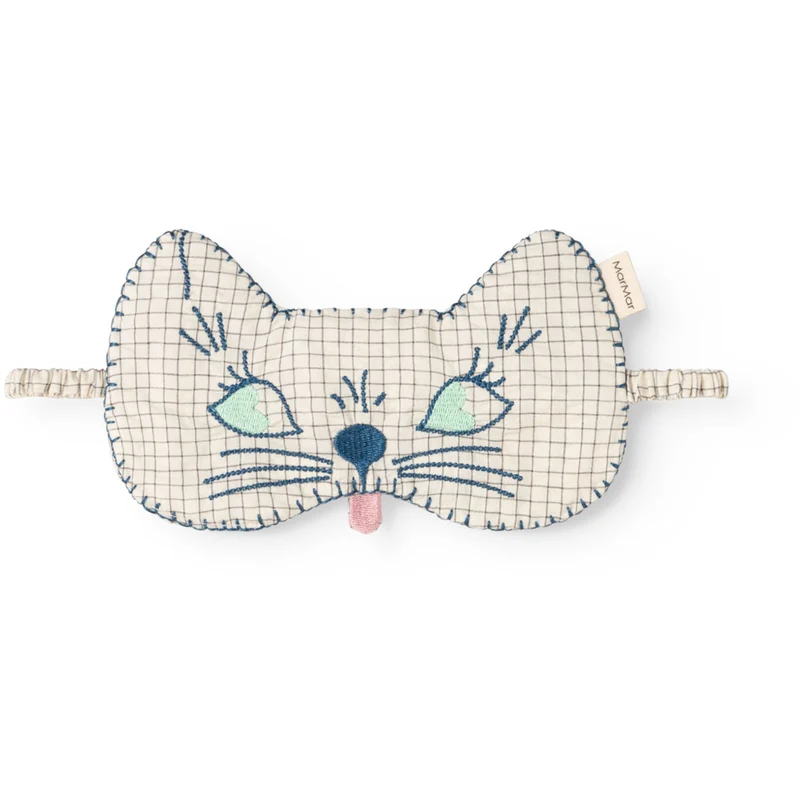 MarMar Seersucker Home Deep Lake Check Sleepmask