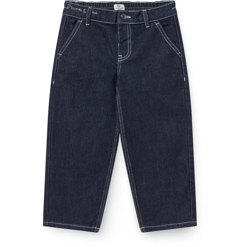 COPENHAGEN COLORS Raw Denim Organic Balloon Denim Bukser M/ Hearts Back Pockets