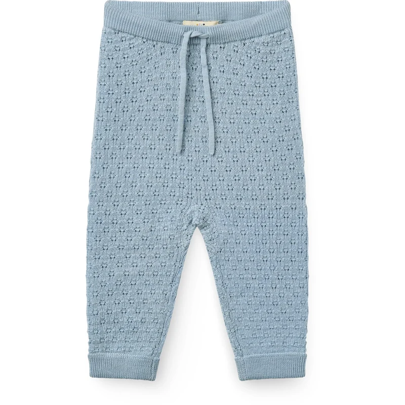 COPENHAGEN COLORS Dusty Blue Merino Pattern Baby Leggings