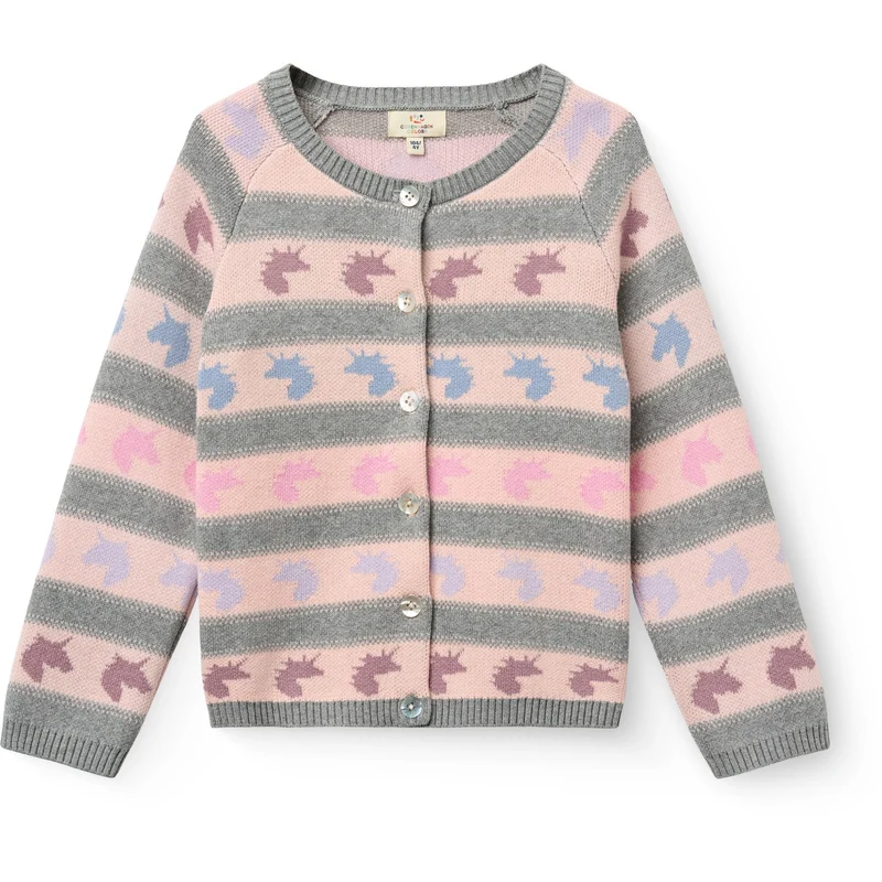 COPENHAGEN COLORS Unicorn Enhjørning Pattern Cardigan