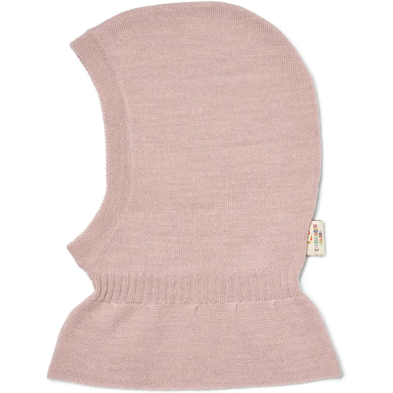 COPENHAGEN COLORS Violet Ice Lt. Strikket Merino Elefantlue Med Frill