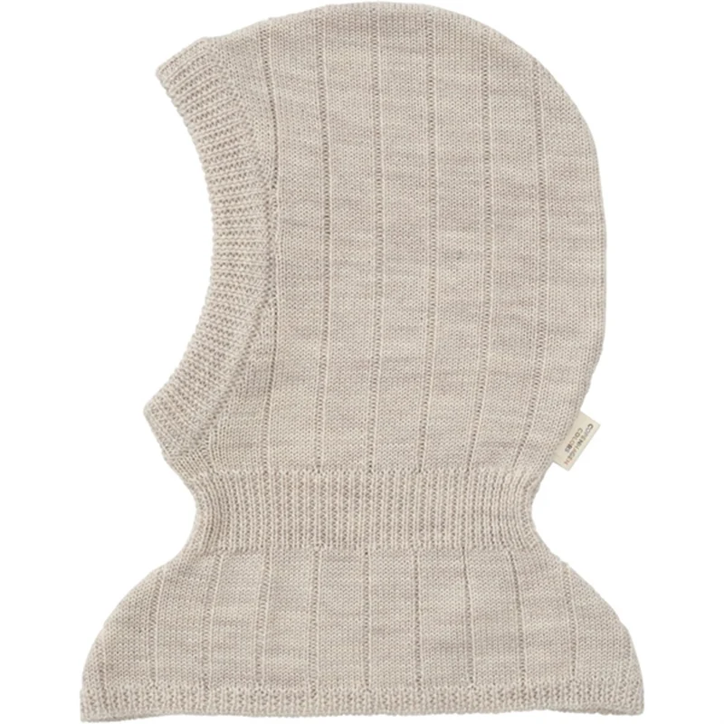 COPENHAGEN COLORS Pale Cream Melange Balaklava Merino Ull