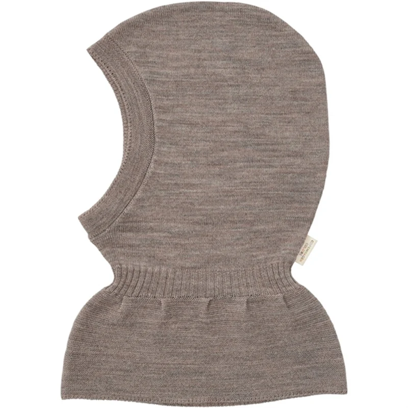 COPENHAGEN COLORS Natural Melange Balaclava Knitted Merino Wool