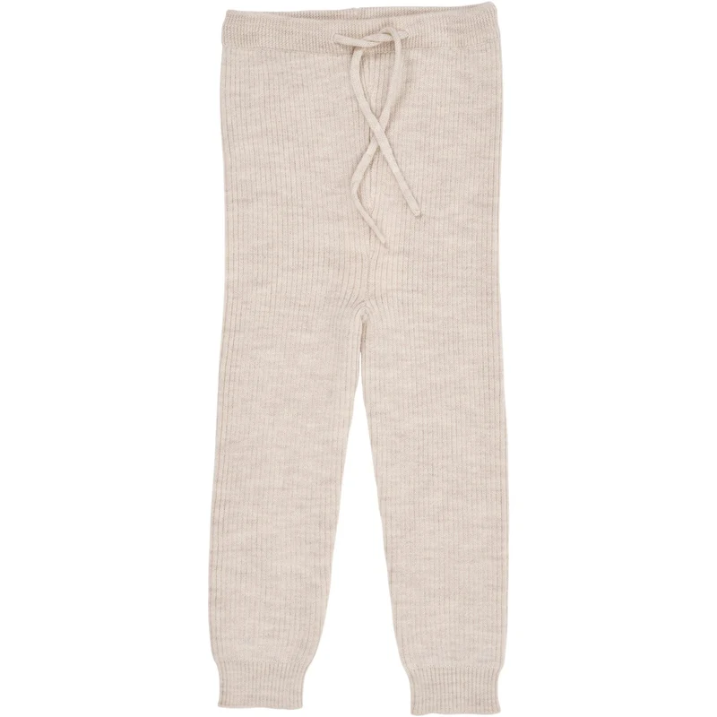 Copenhagen Colors Pale Cream Melange Merino Classic Rib Leggings
