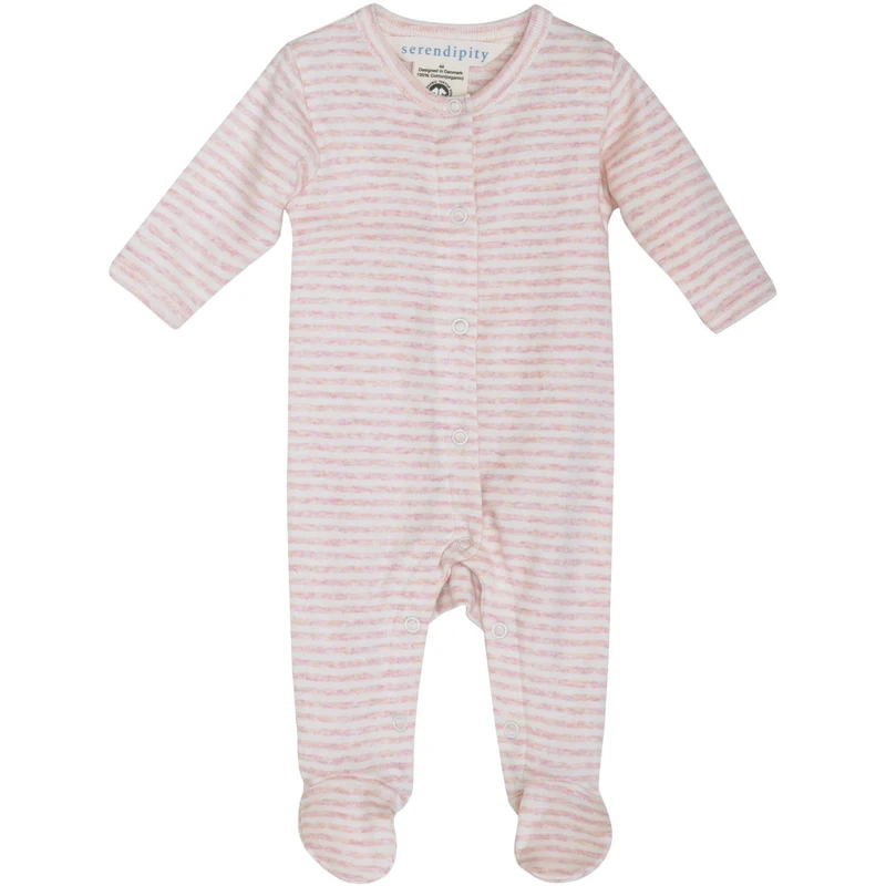 Serendipity Orchid/Offwhite Newborn Stripe Drakt
