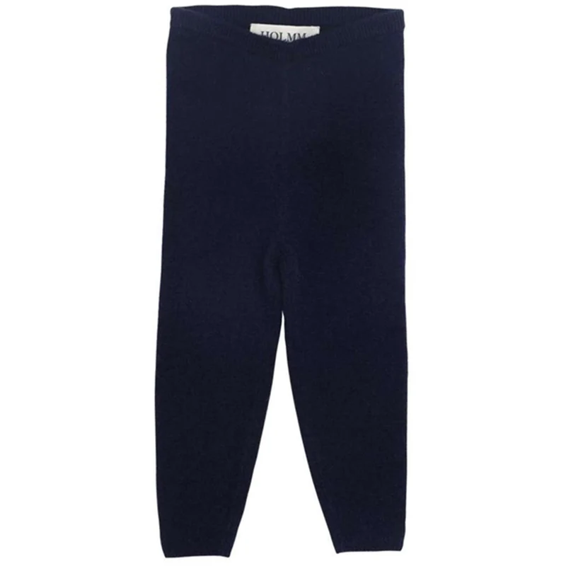 HOLMM Navy Bailey Cashmere Strikk Leggings
