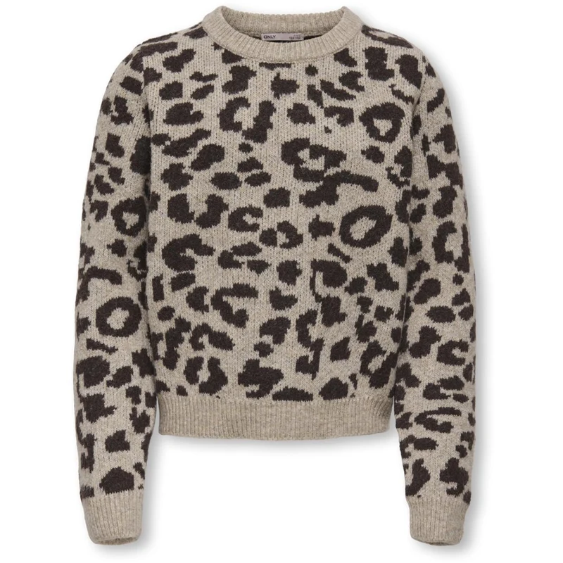 kids ONLY Savannah Tan Bracken/Speckles Kogdora Life Leo L/S O-Neck Knt