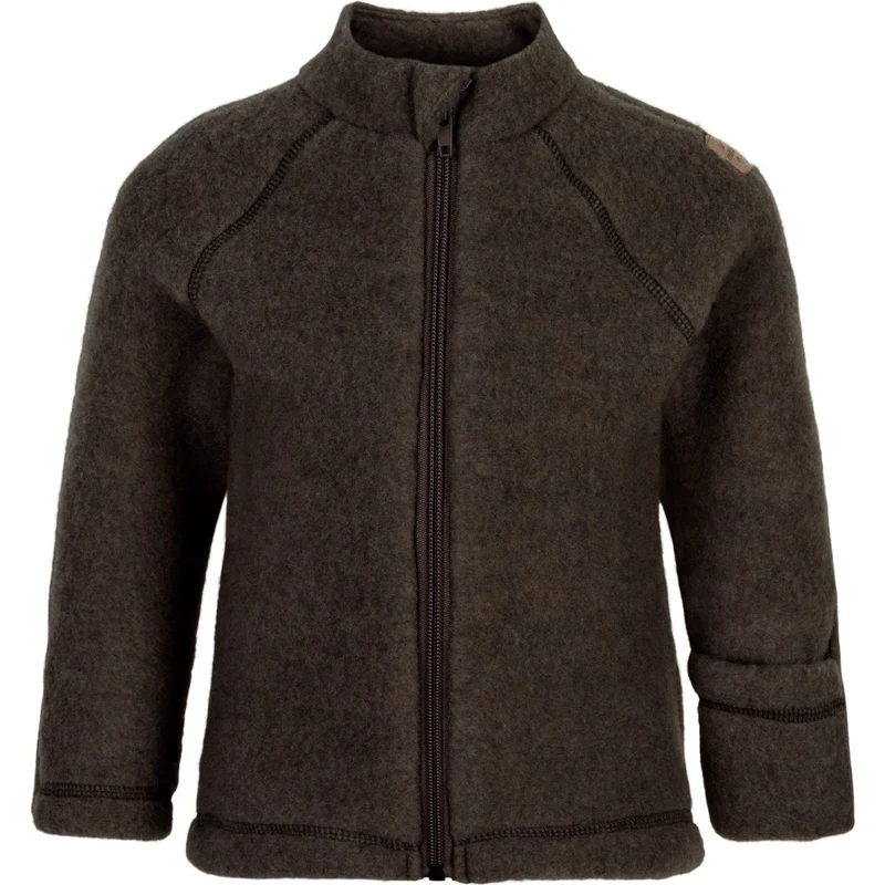 Mikk-Line Dark Brown Melange ulljakke