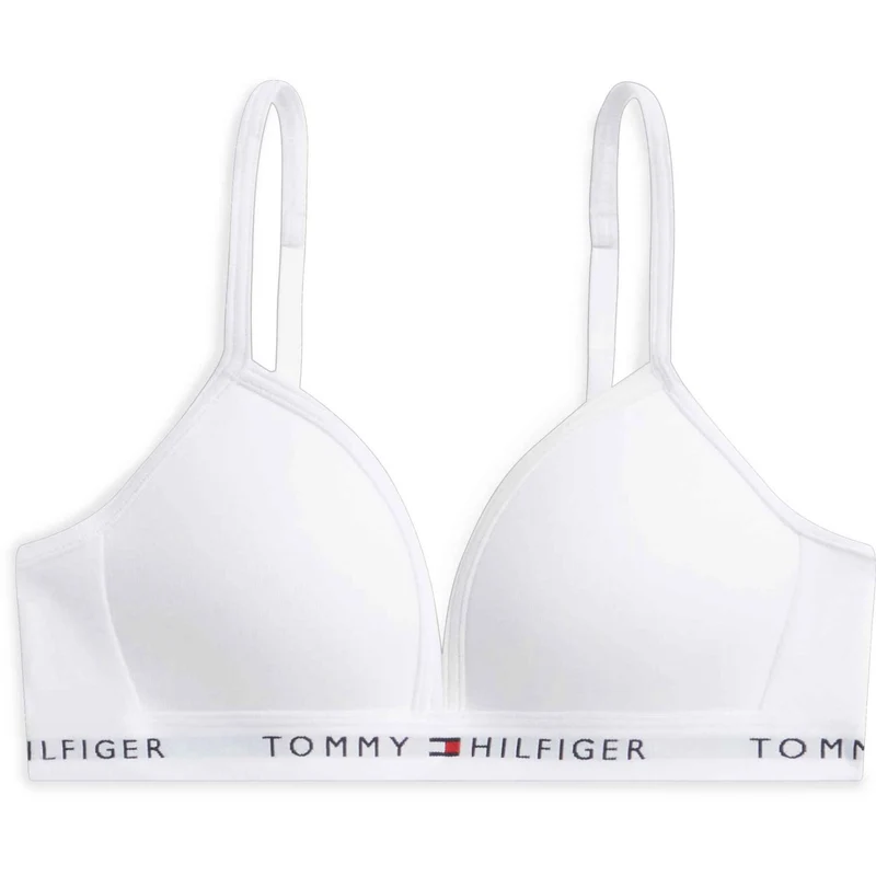 Tommy Hilfiger White-White Bomull Fixed Foam BH