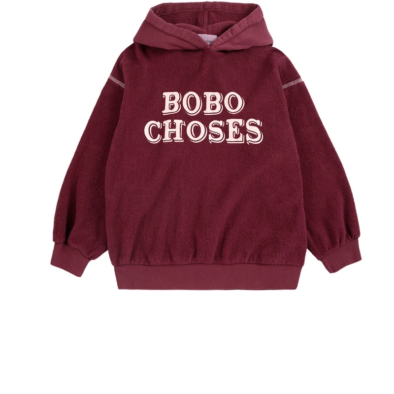 Bobo Choses Burgundy Red Bobo Choses Embossed Hettegenser
