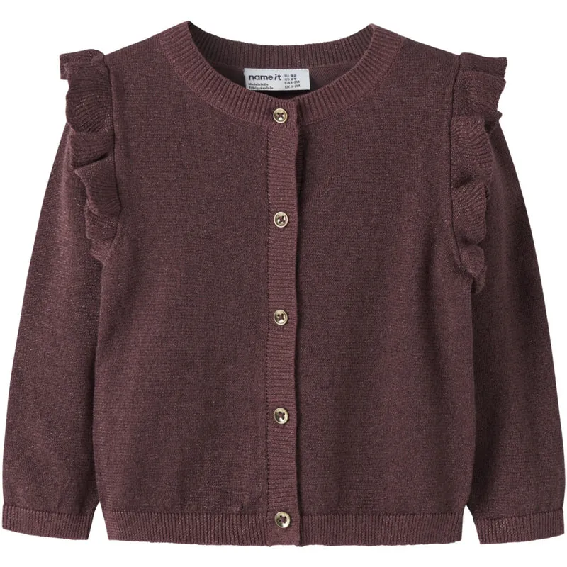 Name It Wild Ginger Tone In Tone Lurex Nmfabinne Ls Strikk Card Noos