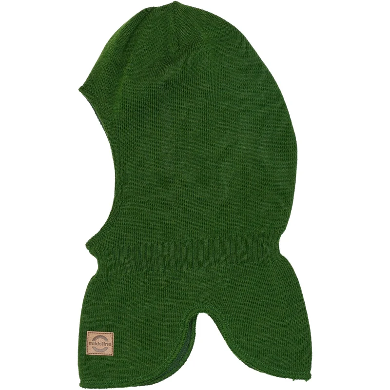Mikk-Line Kombu Green Strikket Elefantlue Med Ull & Vindstop