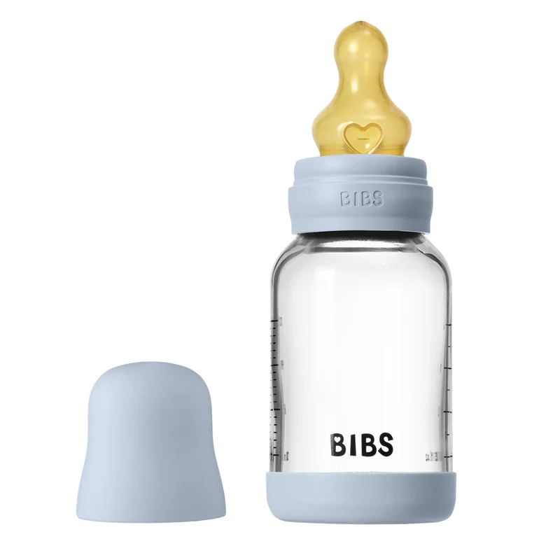 Glasfløska, 120 ml, Latex, Baby Blue