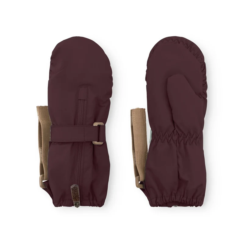 Mini A Ture Fudge Aubergine Matcesar Fleece Lined Votter