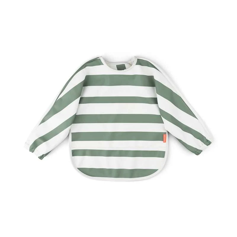 Done By Deer Garden Smock with Sleeves and Pocket - Stripes - Green
