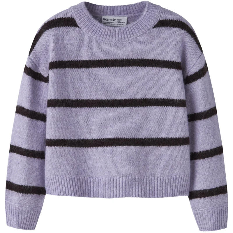 Name It Heirloom Lilac Chocolate Plum Nmfolenska Ls Strikk
