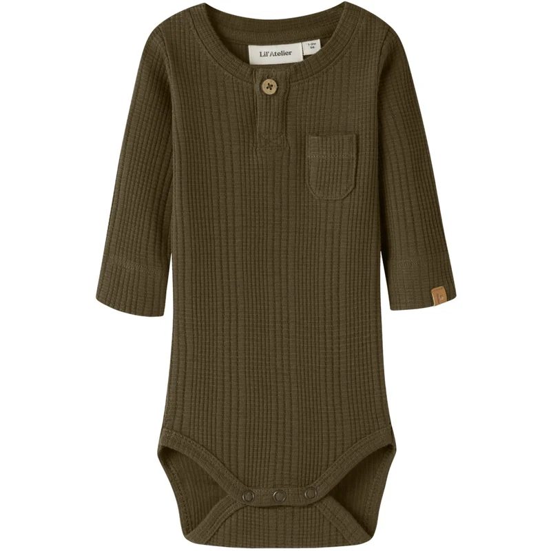 Lil'Atelier Teak Nbmopelle Ls Slim Body Lil