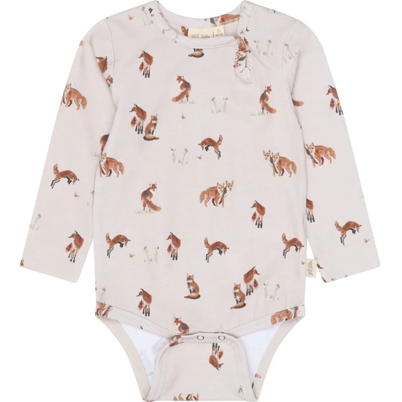 Petit Piao Gray Morn Fox Aop Ppstar L_S Body