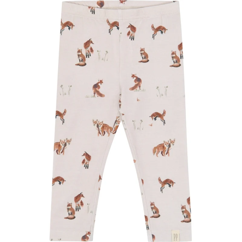 Petit Piao Gray Morn Fox Aop Ppstar Leggings