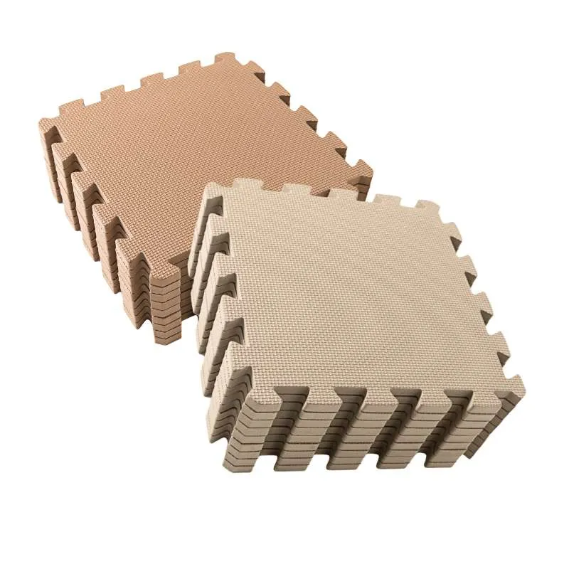 Kid'oh foam play mat - 2 x 9 pieces - Caramel/Sand