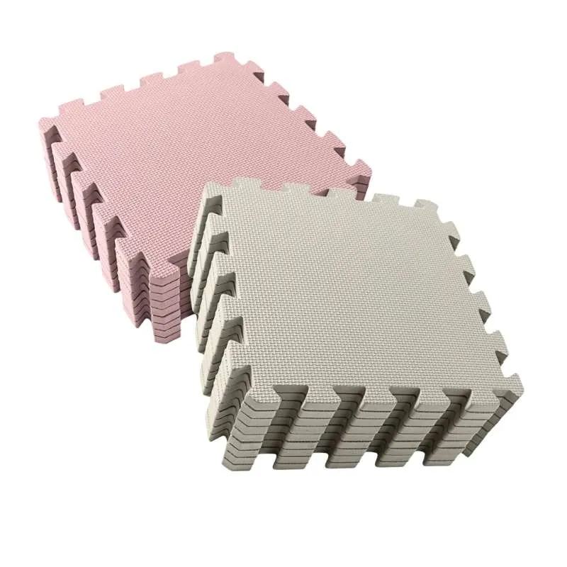 Kid'oh foam play mat - 2 x 9 pieces - Rock/Dusty Rose