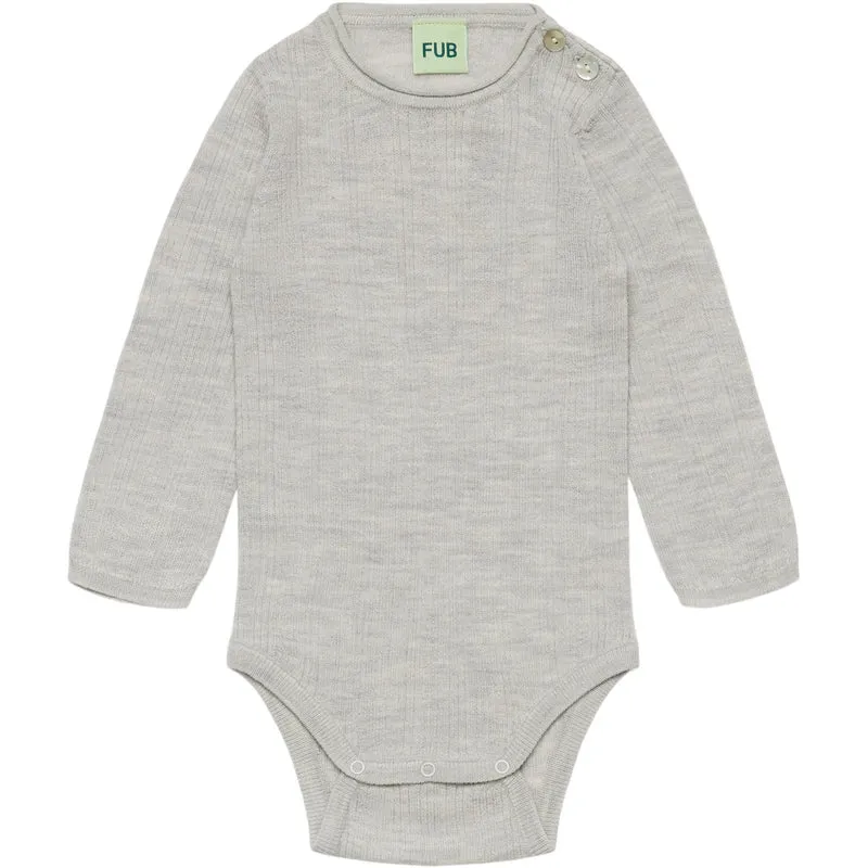 FUB Light Grey Melange Baby Rib Body