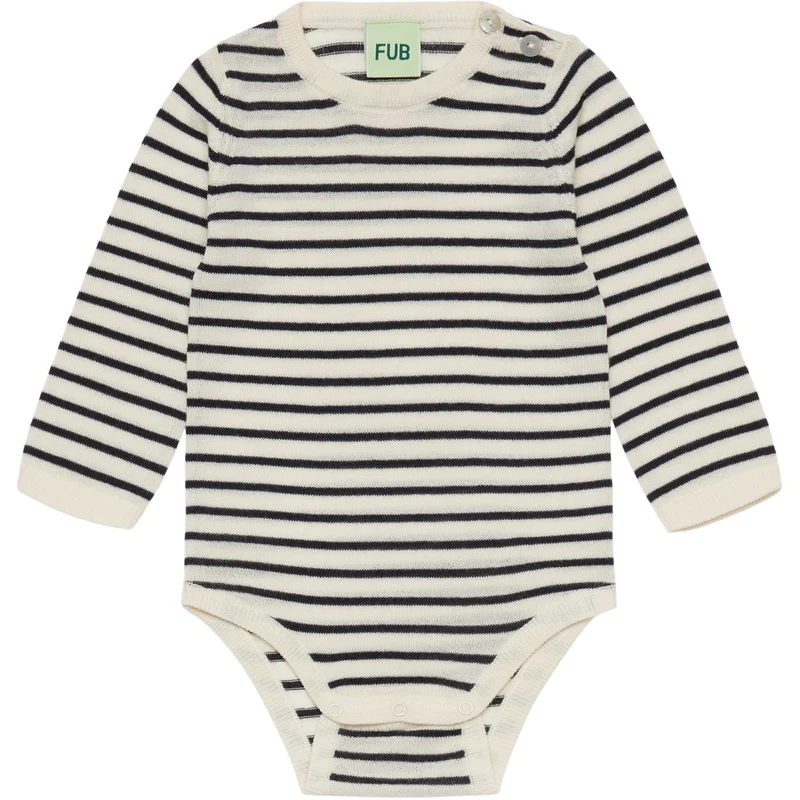 FUB Ecru/Navy Baby Body