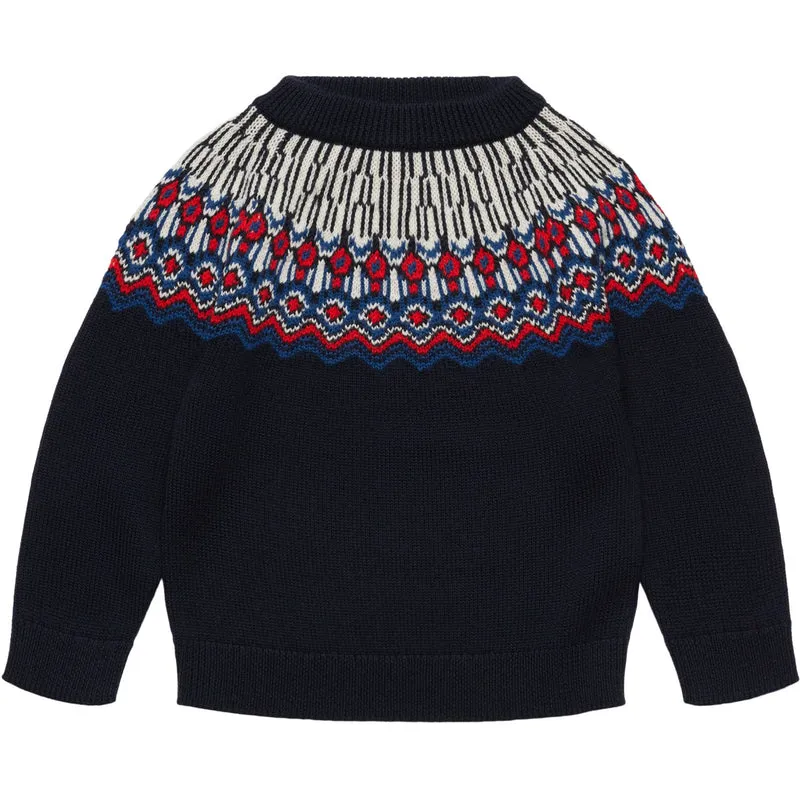 FUB Dark Navy Fair Isle Sweater