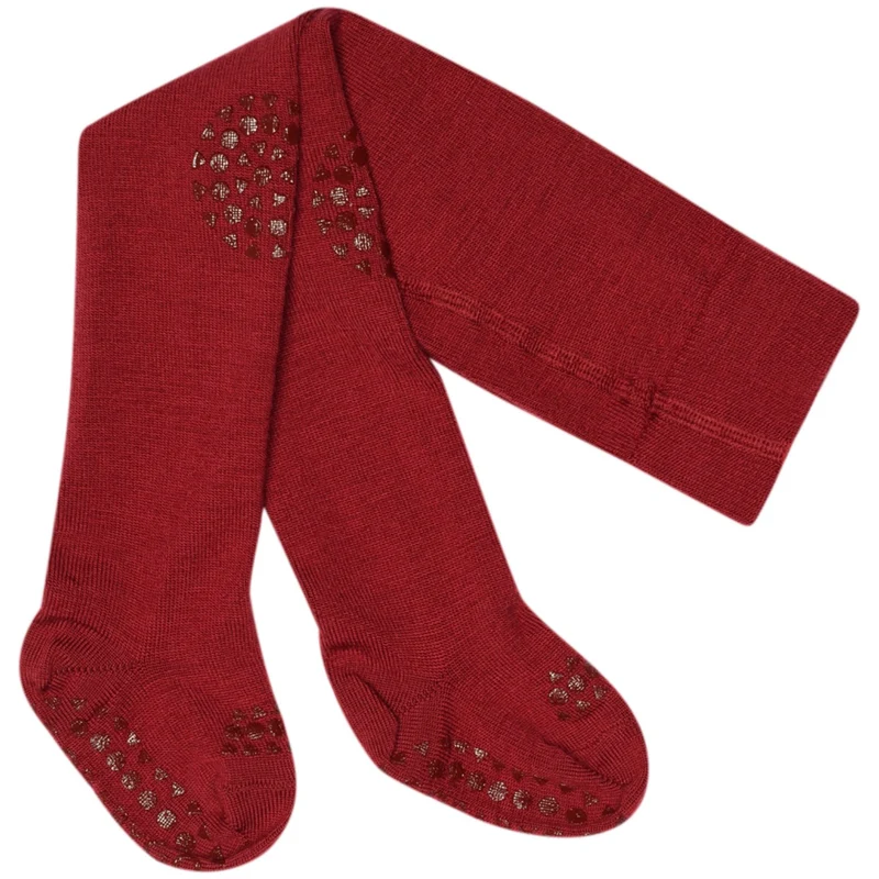Gobabygo Karanda Red Crawling Strømpebukser Merino Ull