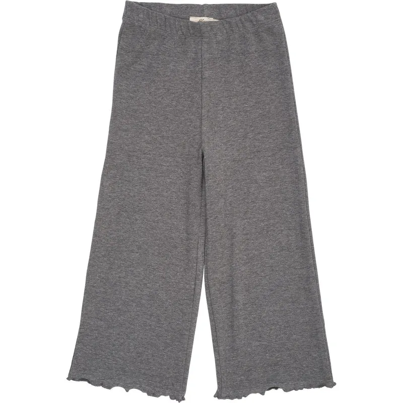 COPENHAGEN COLORS Grey Mel Modal Rib Wide Bukser