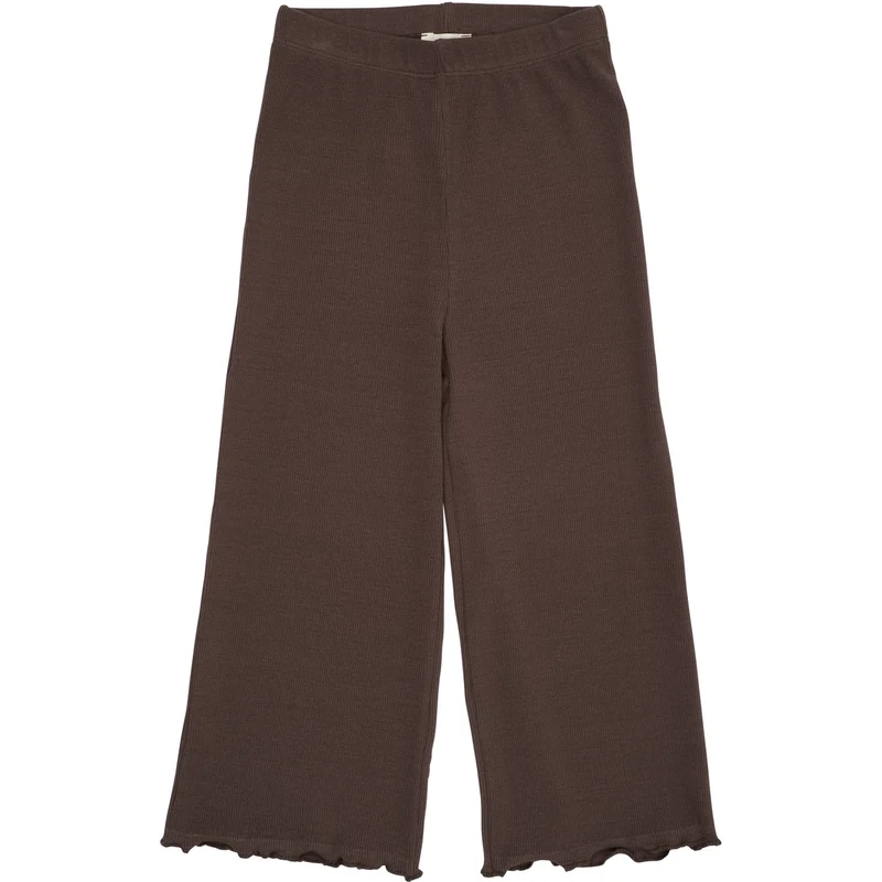 COPENHAGEN COLORS Dk Brown Modal Rib Wide Bukser
