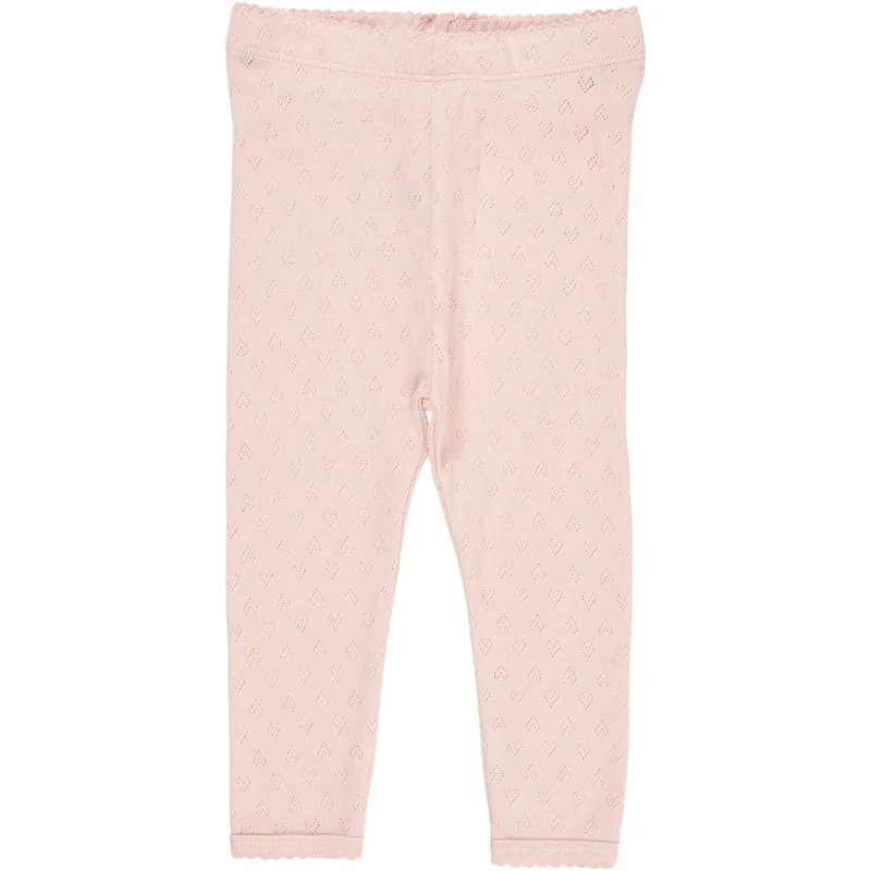COPENHAGEN COLORS Dusty Rose Pointelle Heart Leggings