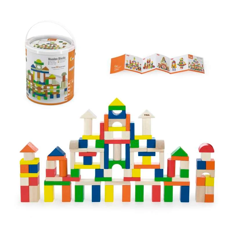 Kid'oh Building Blocks in a Bucket - 100 pcs.
