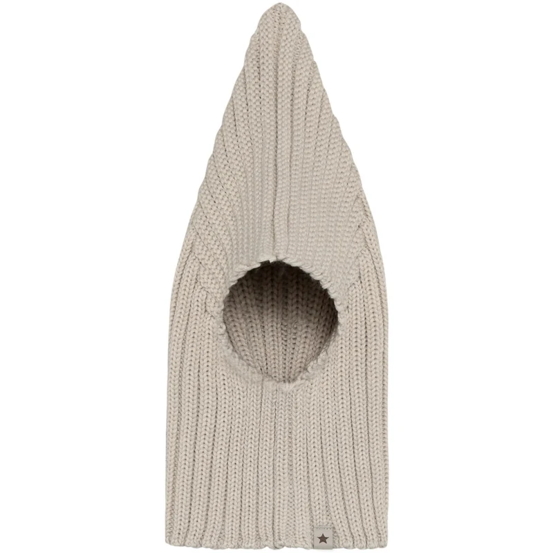 Huttelihut Sand Melange Elefantlue Pixie Ull Strikk