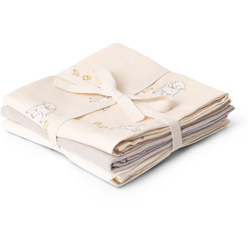 That's Mine Tiny Friends Bora Muslin Cloth 3-Pakning