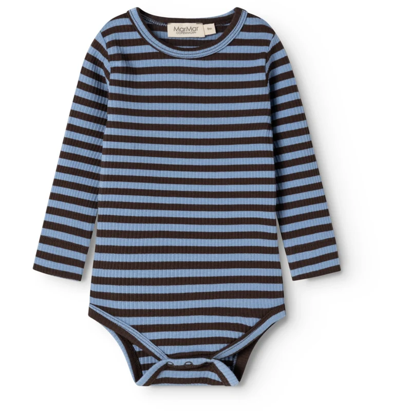 MarMar Modal Stripe Blue Heaven Stripe Plain Body LS