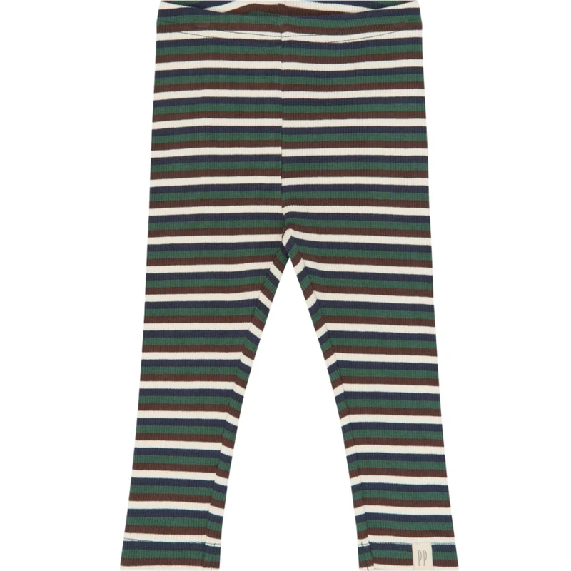 Petit Piao Trekking Green Multistriped Ppsong Leggings