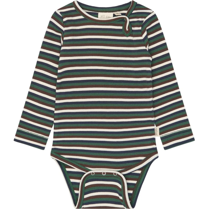 Petit Piao Trekking Green Multistriped Ppsong L_S Body