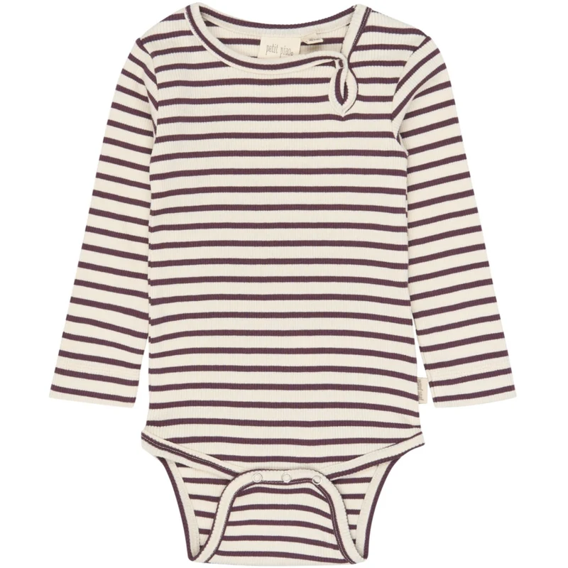 Petit Piao Huckleberry Striped Ppsky L_S Body