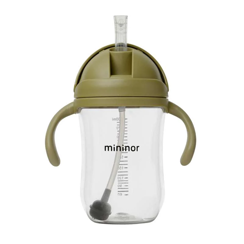 Mininor Straw cup - Tritan - 330ml - Moss green