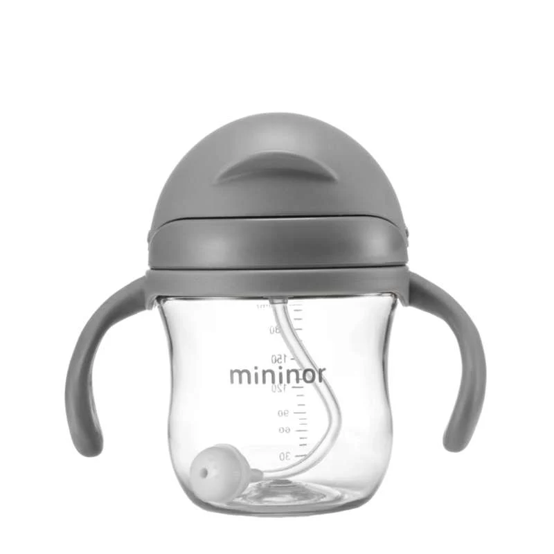 Mininor Straw cup - Tritan - 220ml - Grå