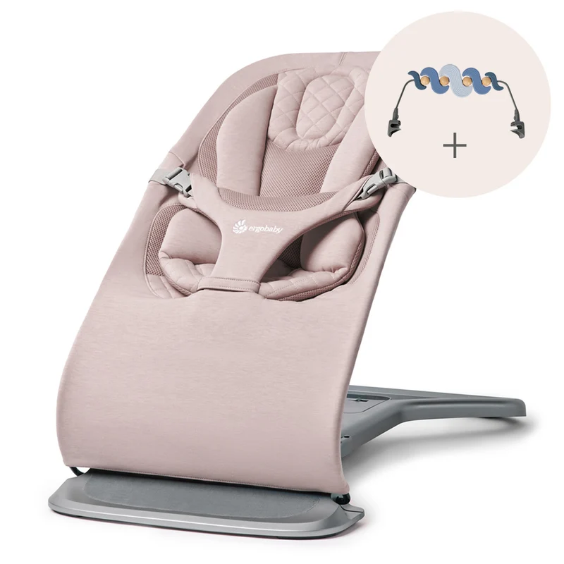 Ergobaby Evolve 3-i-1 babysitter Rosa med lekbåge, Serene Swells (spara 599 kr)