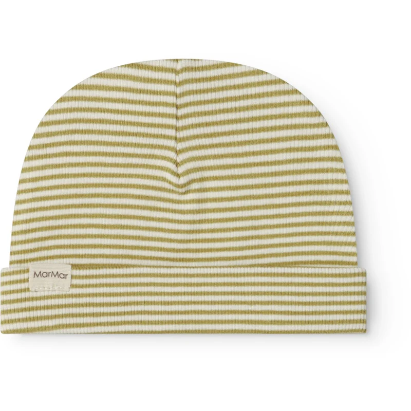 MarMar Newborn Modal Fine Rib Olive Stripe Aiko Lue
