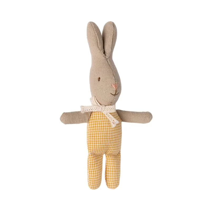Maileg Rabbit - My - Yellow Check