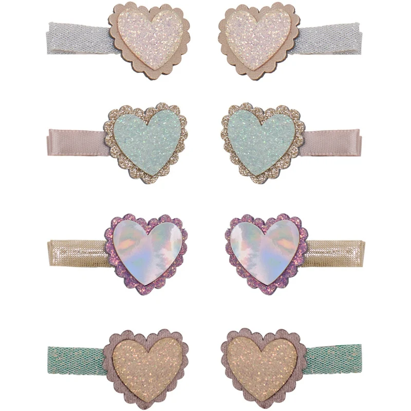 Mimi & Lula 8 Hårclips - Scalloped Heart